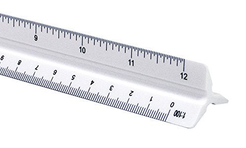 Alvin, Combination Triangular Scale, Metric and English Measurements, White Drafting, Architecture and Drawing Ruler - 12 Inches - Image 5