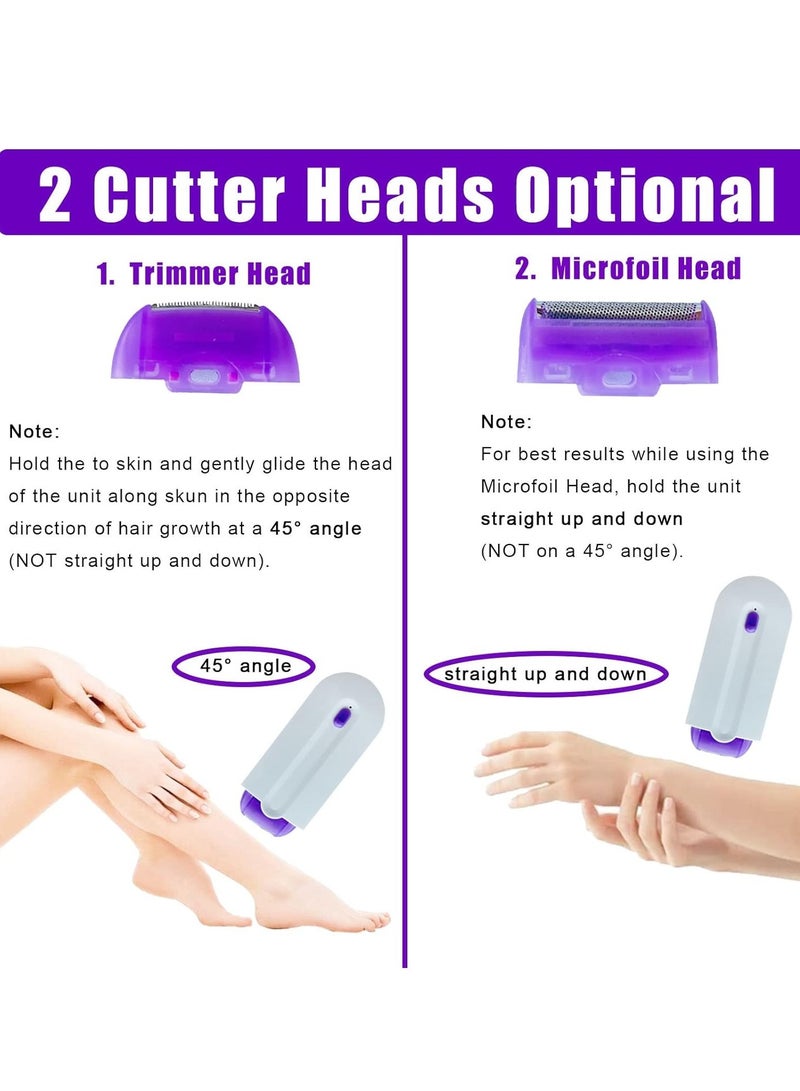 Silky Smooth Rechargeable Hair Eraser - Painless Hair Removal with Light Technology for All Body Parts (White) - Image 4