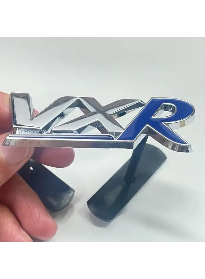 شعار VXR شبكة معدنية رمزية فضية زرقاء 1 قطعة متوافق مع بويك فولفو تويوتا فوكسهول أوبل هولدن جنرال موتورز - Image 1
