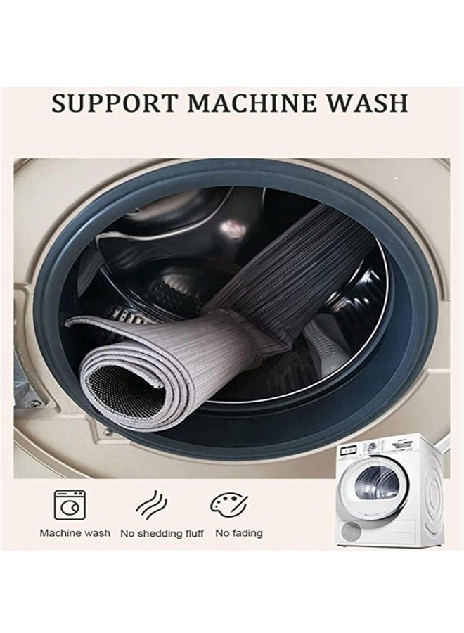 إن كي أكس سجادة غرفة معيشة على الطراز العرقي مصنوعة من الكشمير المقلد مع قاعدة بلاستيكية منقط - Image 5