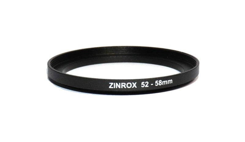ZINROX® 52-58mm Step Up Lens Filter Adapter Ring, Set of 1 Piece - Size : 52mm to 58mm Stepping Ring - Image 1