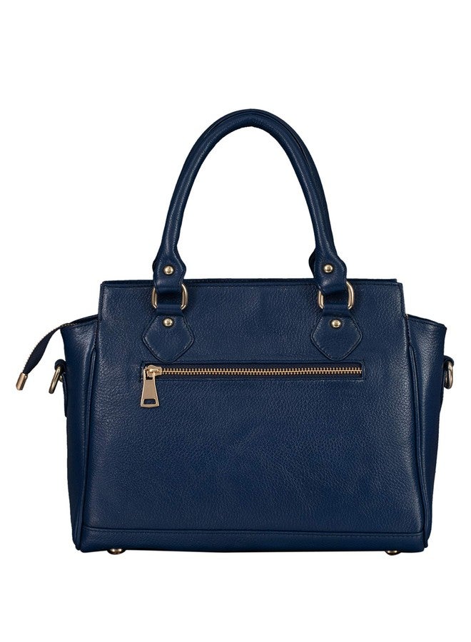 باند ليزر حقائب يد نسائية من الجلد الطبيعي من ماركة BRAND LEATHER، حقيبة كتف، حقيبة يد بمقبض علوي، حقيبة يد نسائية أنيقة، حقيبة كروس بودي (أزرق) - Image 2