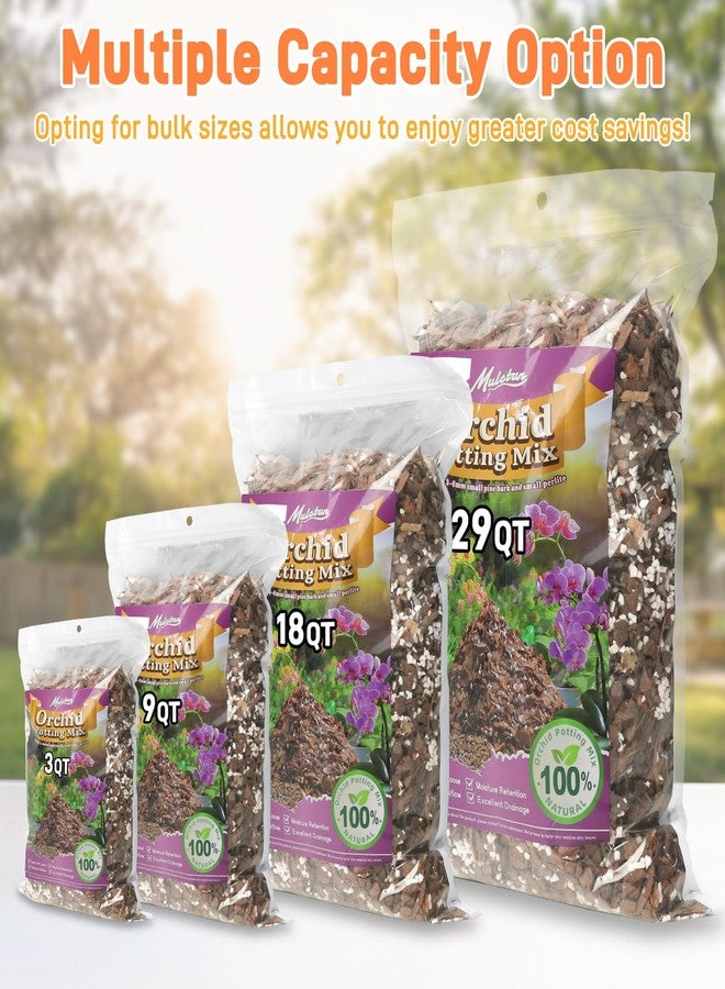 Mulctun 3QT Orchid Bark Potting Mix, Natural Orchid Potting Mix for Repotting, Blended with Small Pine Bark and Perlite to Provide Ideal Ventilation and Good Drainage for Orchids and Other Potted Plants - Image 5