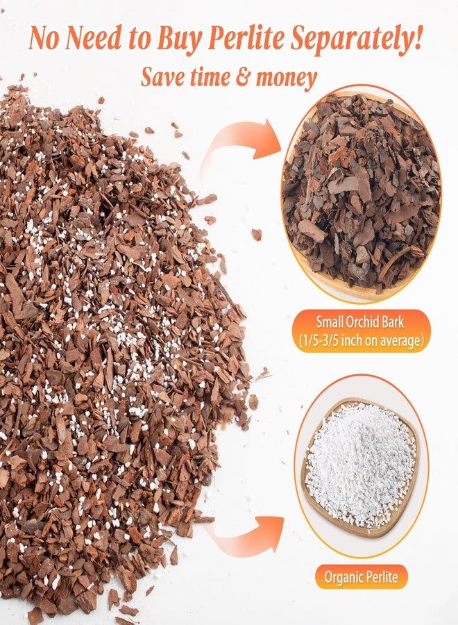 Mulctun 3QT Orchid Bark Potting Mix, Natural Orchid Potting Mix for Repotting, Blended with Small Pine Bark and Perlite to Provide Ideal Ventilation and Good Drainage for Orchids and Other Potted Plants - Image 2