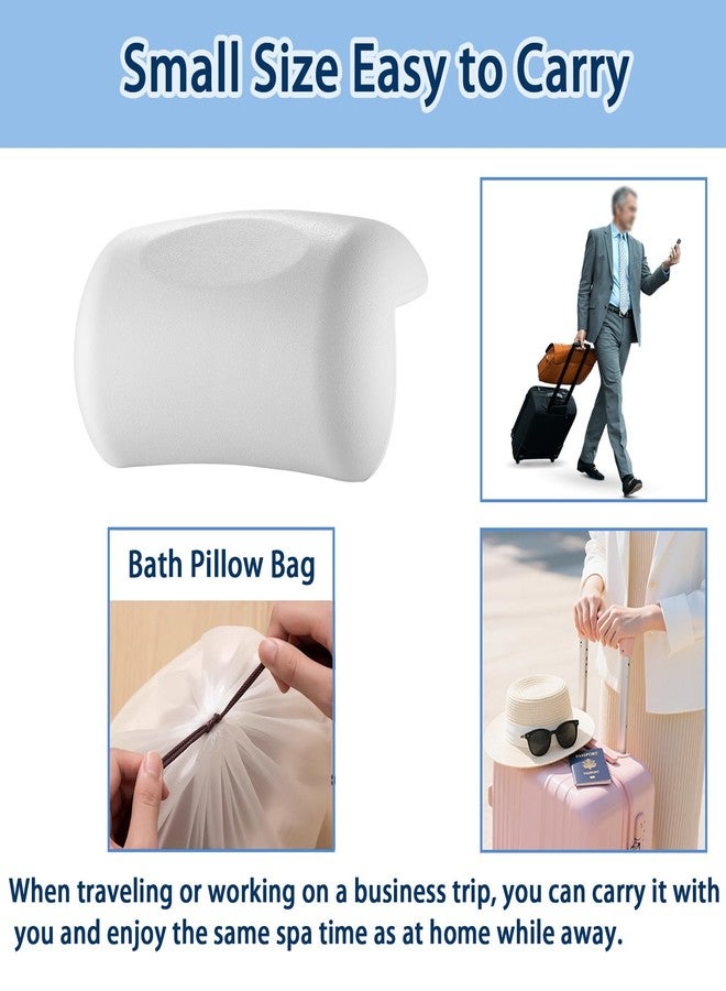 Guluto Bath Pillow Bathtub Pillow, Bath Pillows for Tub Head and Neck Support, Waterproof Bath Tub Pillows with Strong Non-Slip Suction Cups, Relaxing Bath Accessories for Soaking, Spa White - Image 5