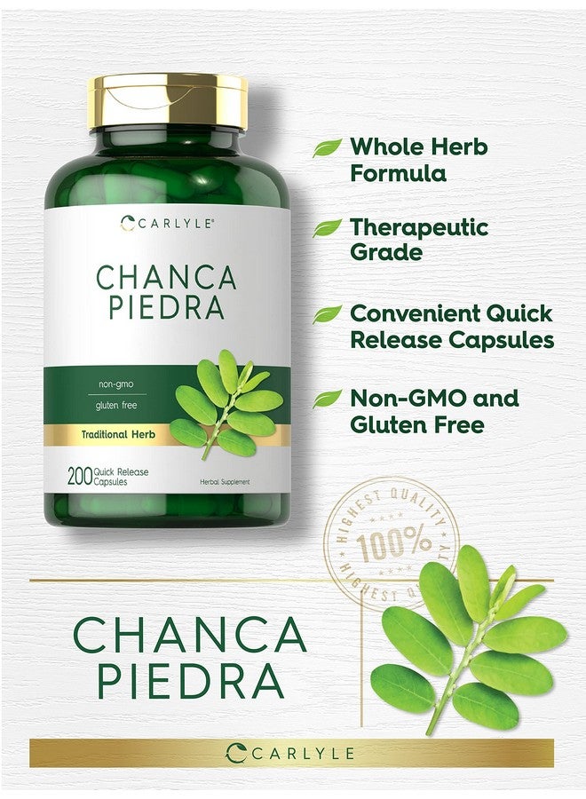 كارلايل تشانكا بيدرا | ٢٠٠ كبسولة | تركيبة أعشاب تقليدية خالية من الكائنات المعدلة وراثيًا والغلوتين - Image 2