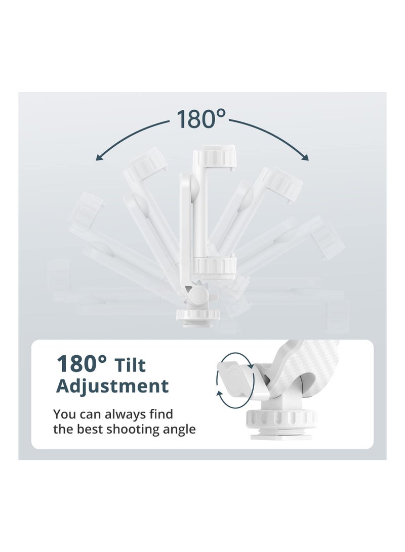 Phone Tripod Mount with Universal Adapter, 360° Rotates and 180° Tilts Adjustable Cell Phone Clamp Holder Smartphone Mount Phone Clamp Holder with Tripod Mount for Perfect Mobile Photography - Image 5