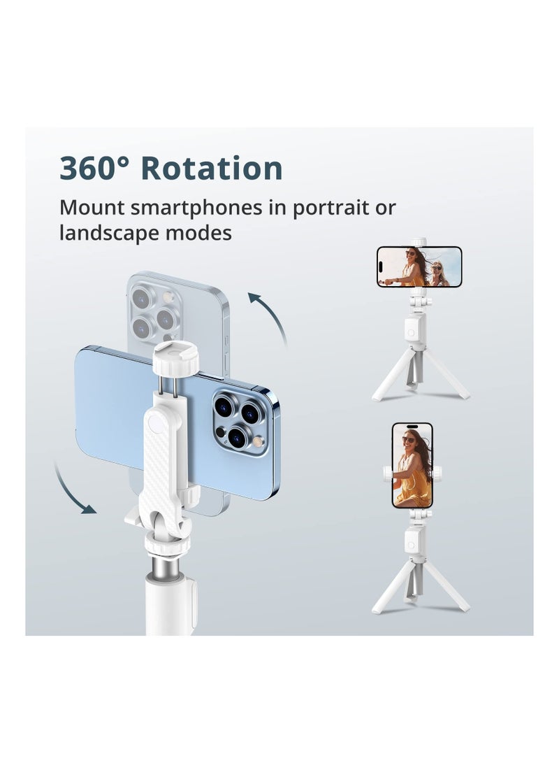 Phone Tripod Mount with Universal Adapter, 360° Rotates and 180° Tilts Adjustable Cell Phone Clamp Holder Smartphone Mount Phone Clamp Holder with Tripod Mount for Perfect Mobile Photography - Image 4