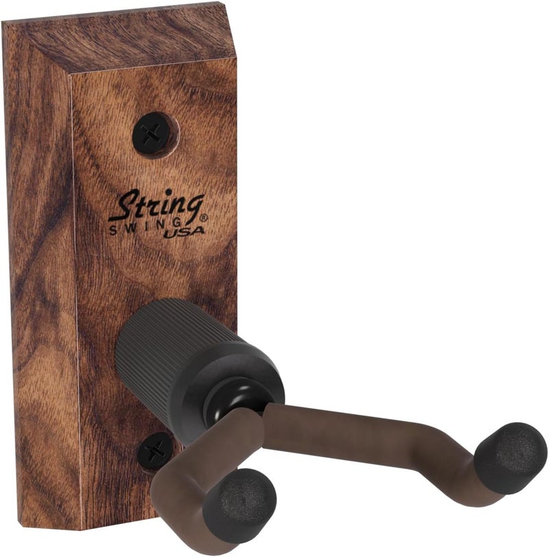 String Swing Ukulele Hanger Wooden Wall Mount Made in the USA or Mandolin Hanger - Black Walnut - CC01UK-BW - Image 1