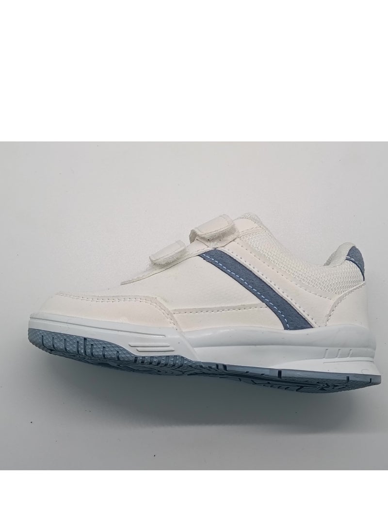 Generic - Flat Sneaker Shoes Casual For Kids - White & Blue - Image 1