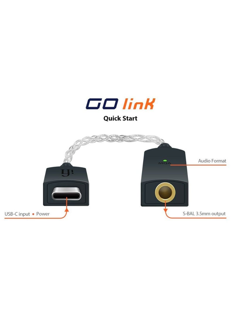 وصلة iFi Audio GO Link DAC Dongle USB-C إلى 3.5 ملم