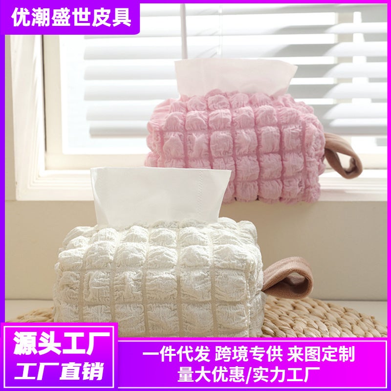 Popular Cute Creative Tissue Box Desktop Tissue Box Living Room Paper Drawer Bedside Fabric Bedroom Napkin Storage Cover - Image 4