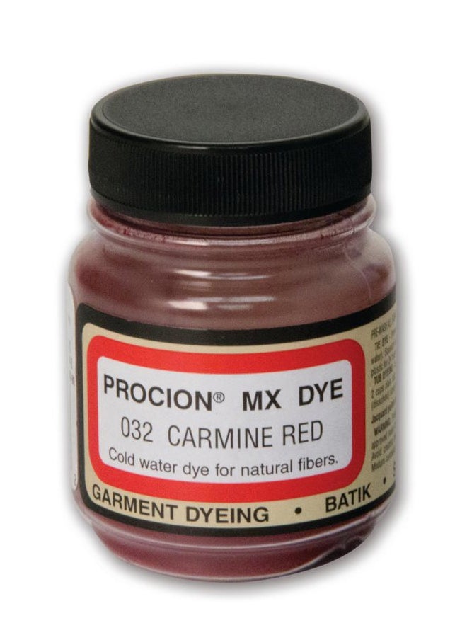 Jacquard - Procion Tie Dye Powder Carmine Red 2/3oz Jar - Powder Dye for Tie Dye - Permanent & Washfast Powder Tie Dye - Use as Ice Tie Dye Powder, Cold Water Dye for Fabric & Clothing Dye - Image 1