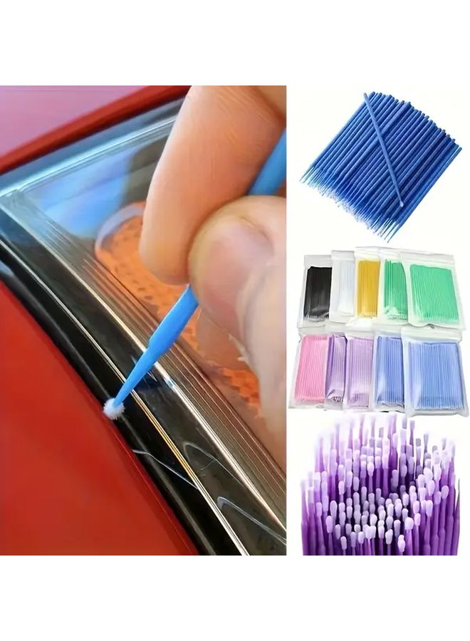 Mint Green 50pcs Car Cleaning Brushes Small And Brush Heads For Automotive Parts Paint Surface Cleaning - Image 4