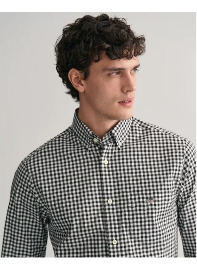 GANT Gant Regular Fit Gingham Poplin Shirt