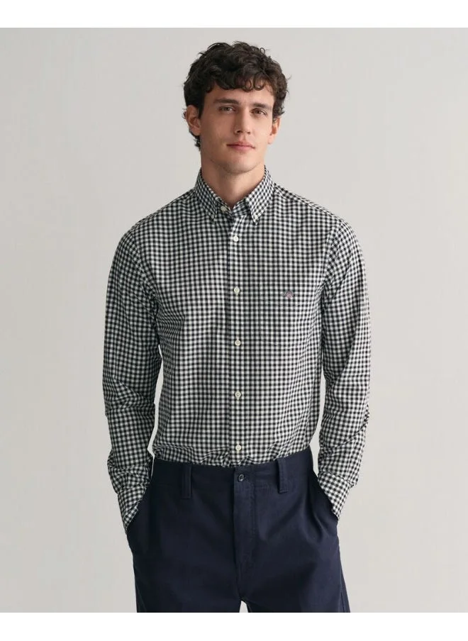 غانت Gant Regular Fit Gingham Poplin Shirt