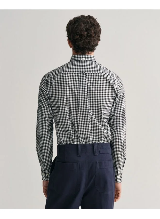 غانت Gant Regular Fit Gingham Poplin Shirt