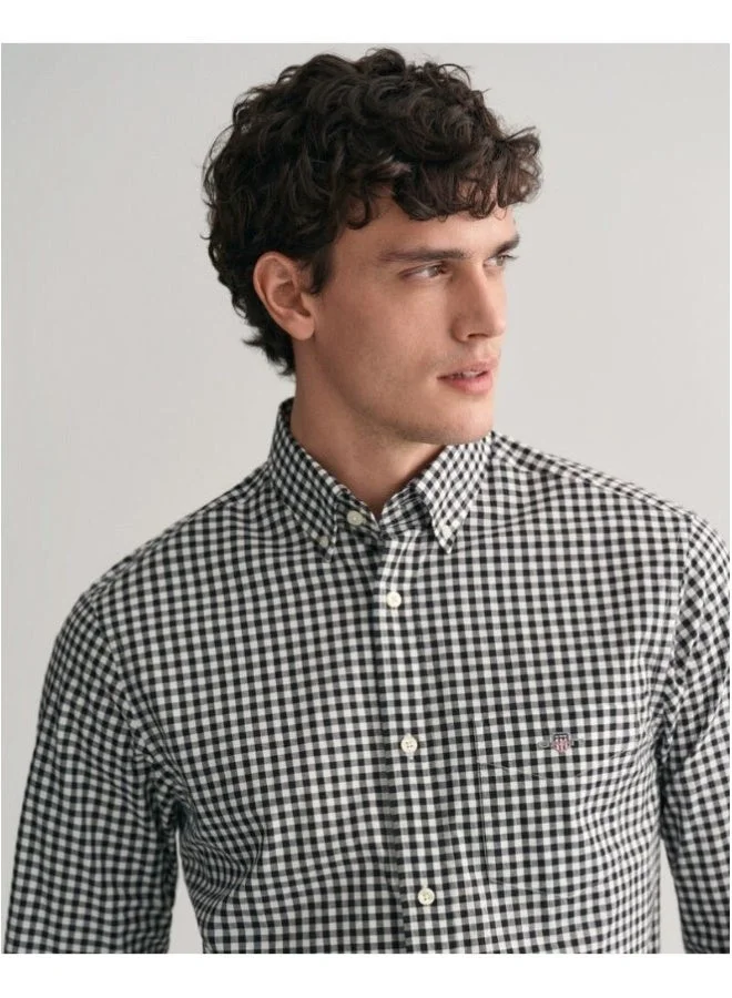 GANT  Gant Regular Fit Gingham Poplin Shirt for Men | Best Price UAE