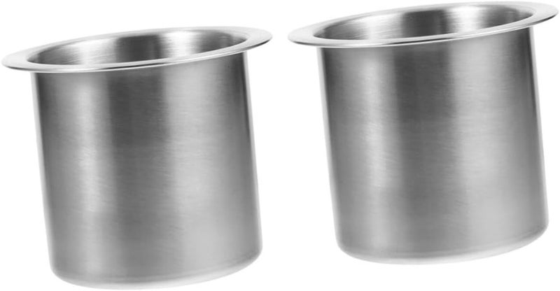 Hardness boosted processed substance PRETYZOOM 2pcs Stainless Steel Car Cup Holder Insert Middle Console Cup Holder for Rvs Boats Cleaner resistant Cost effective fine quality Balanced structure Narrow & wide space compatible Elegant multi-option build One piece build Demand-based stock planning Global trendy simple build Cost effective global grade quality Ready varied options Any KSA address orderable Good ventilation Stackable design General compatible practical design Year round in stock Various size alternatives Advanced minimal build Globally popular elegant design Easy lifting build Fade proof Multi option design Liquid tight joint Ventilated design Light & heavy use compatible - Image 1