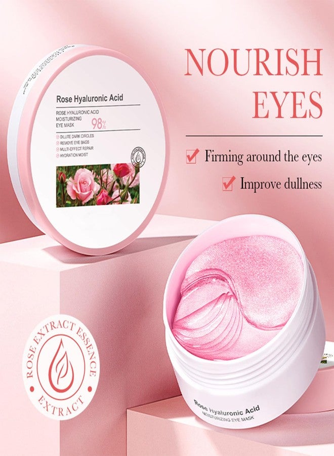 Eakroo Rose Eye Masks, 60 PCS Eye Patches for Puffy Eyes and Dark Circles, Hydrating Eye Mask Skincare, Eye Patch, Parches Para Ojeras, Under Eye Bags, Reduce Wrinkles and Fine Lines, Improve Eye Skin - Image 5