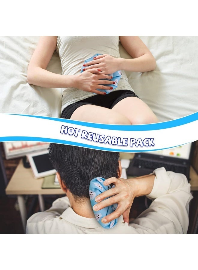 قطعتان من أكياس الثلج والماء الساخن القابلة لإعادة الاستخدام للبالغين، للاستخدام البارد والساخن للإصابات وتسكين الألم وأسنان العقل والرضاعة الطبيعية والعينين المتعبتين، 5.5 بوصة - Image 4