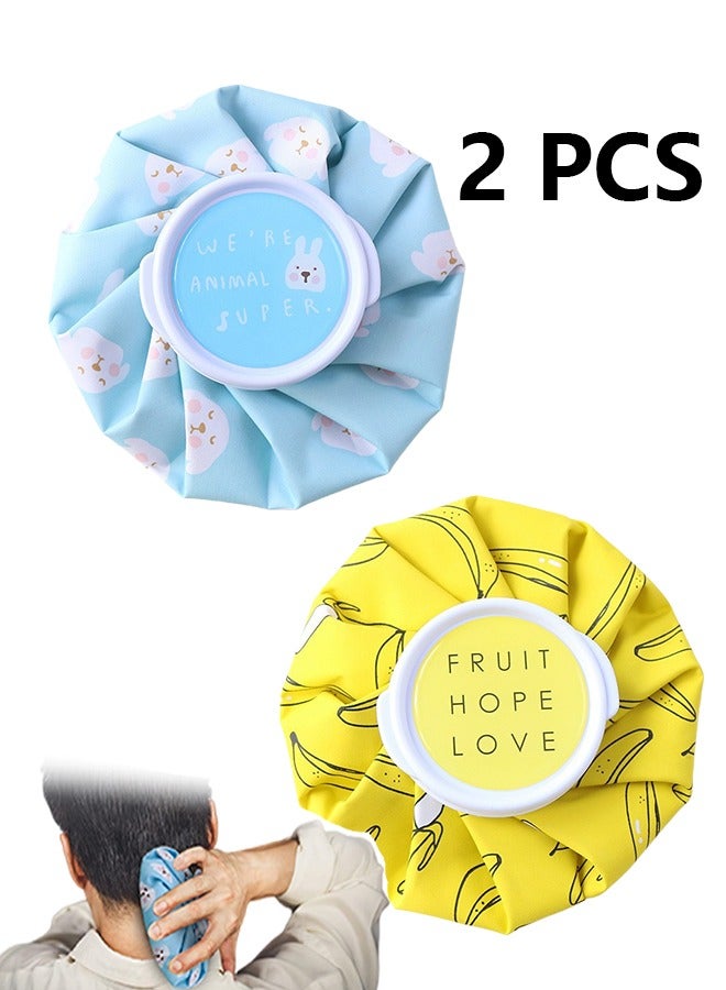 قطعتان من أكياس الثلج والماء الساخن القابلة لإعادة الاستخدام للبالغين، للاستخدام البارد والساخن للإصابات وتسكين الألم وأسنان العقل والرضاعة الطبيعية والعينين المتعبتين، 5.5 بوصة - Image 1