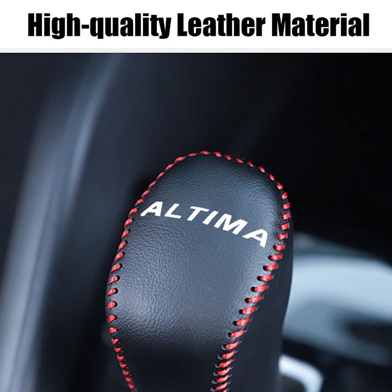 XITER for Genuine Leather Gear Shift Knob Cover Car Protect Accessories Case for Nissan Altima 2019 2020 2021 2022 2023 2024 2025 (Carbon Fiber) - Image 5