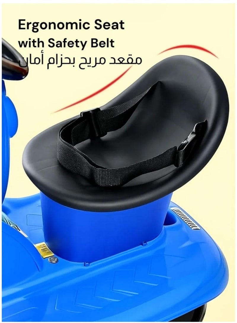 سيارة كهربائية للأطفال مع ريموت كنترول – مقعد مريح، أضواء LED ملونة، قصص وموسيقى، منافذ USB & AUX، بطارية قابلة للشحن مع شاشة عرض للطاقة – لعبة هدية مثالية للأولاد والبنات - Image 3