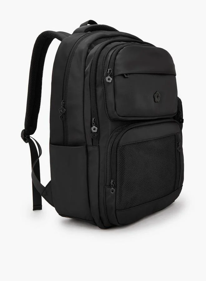 Missy Solid Backpack With Pouch