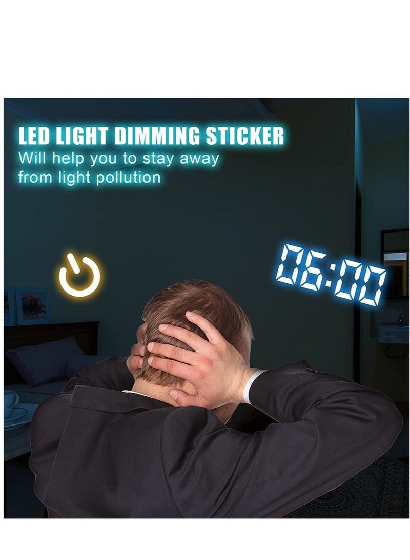 كابتن تيك Light Blocking Stickers, Light Dimming LED Filters, LED Covers Blackout Dimming Light 50% ~ 80% for Routers Baby Monitors Routers Clocks Electrical Appliances (2Sheets = 1 Cut Out + 1 Uncut) - Image 3