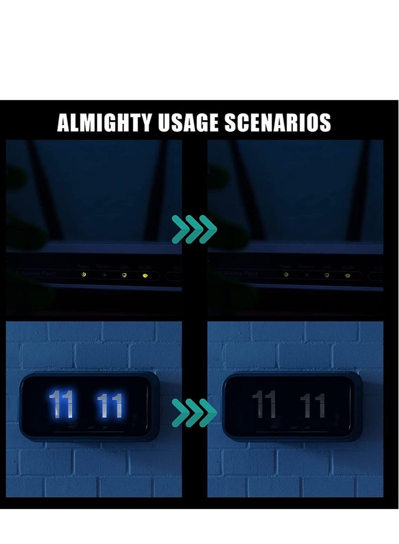 كابتن تيك Light Blocking Stickers, Light Dimming LED Filters, LED Covers Blackout Dimming Light 50% ~ 80% for Routers Baby Monitors Routers Clocks Electrical Appliances (2Sheets = 1 Cut Out + 1 Uncut) - Image 4