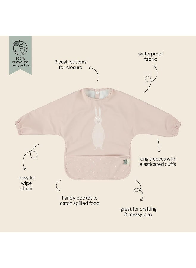 Trixie Waterproof Long Sleeve Bib With Pocket , Mrs. Rabbit - Image 2