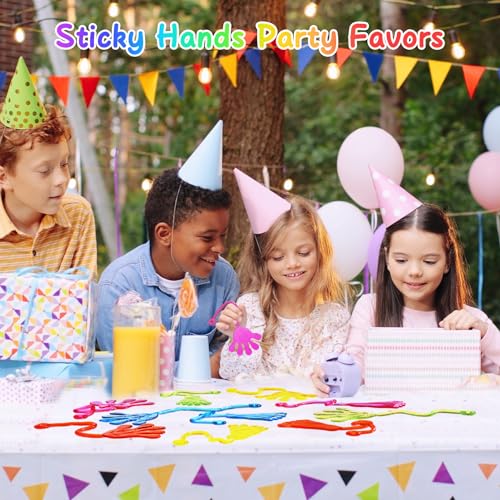 PICcircuit Sticky Hands Bulk 30 PCS Party Favors for Kids 48812 Year Stretchy Sticky Hand Feet Goodie Bags Stuffers for Kids Classroom Prizes Easter Basket Stuffers Birthday Trinkets Slap Hand - Image 5