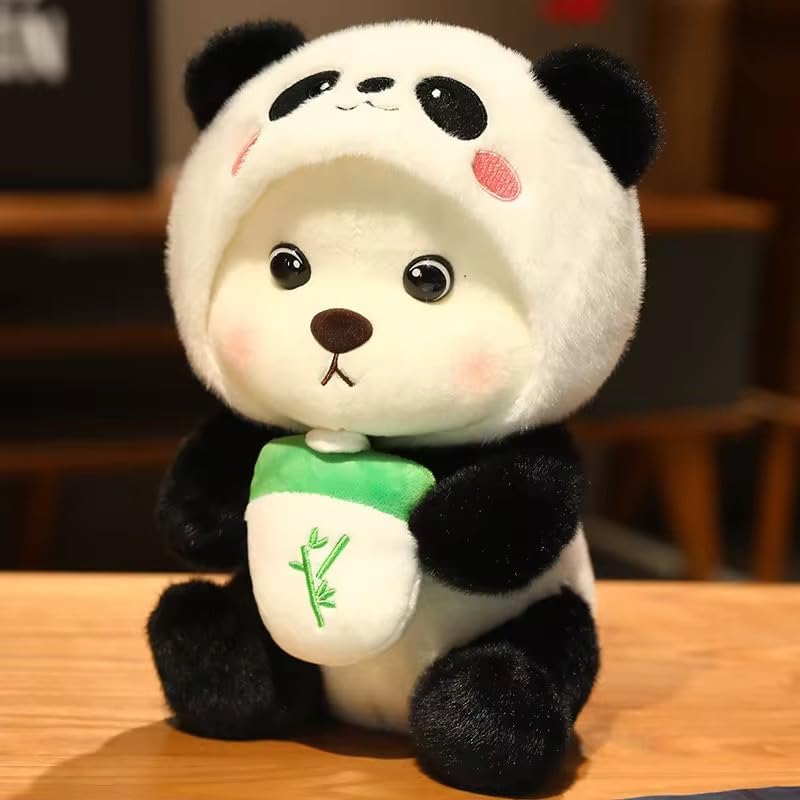 Tinytotem Cute Panda Plush Toy 28 cm – Soft Stuffed Animal Hugging Doll for Kids, Girls & Boys | Adorable Kawaii Panda Bear Plushie for Decor & Gifts (Panda Hoodie Bear 30cm) - Image 4