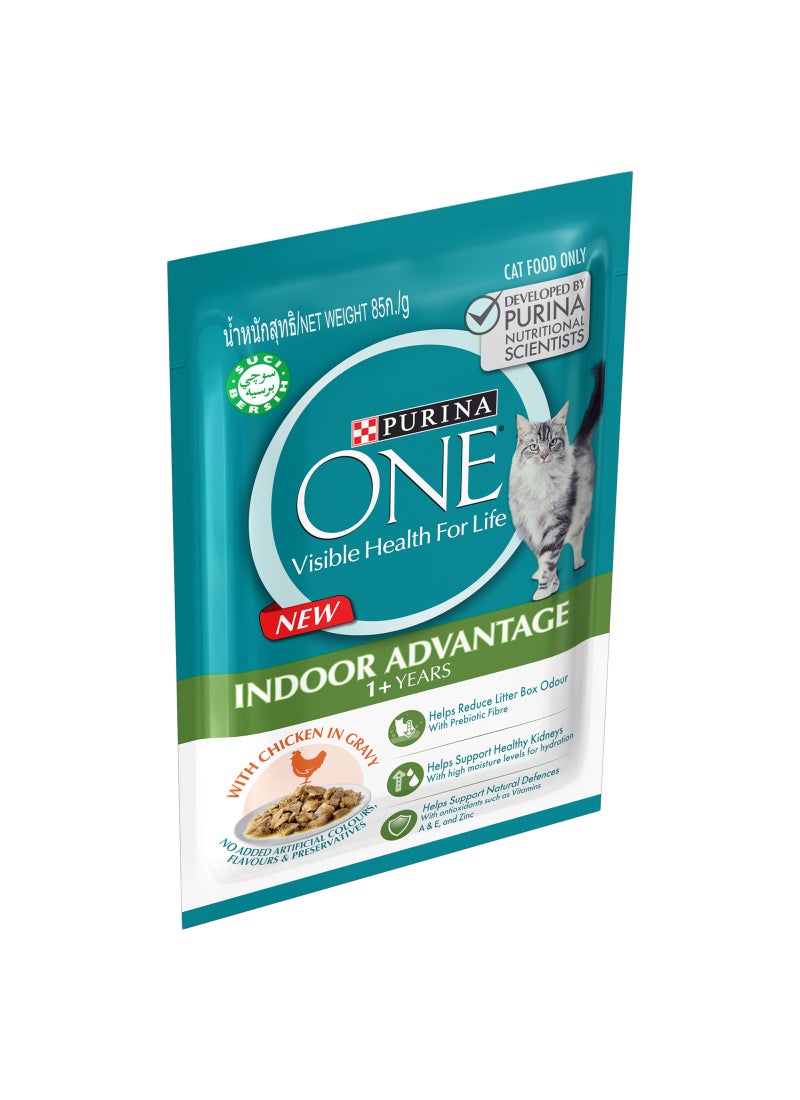 Purina ONE Adult Indoor Chicken Pouch 70g - Image 4
