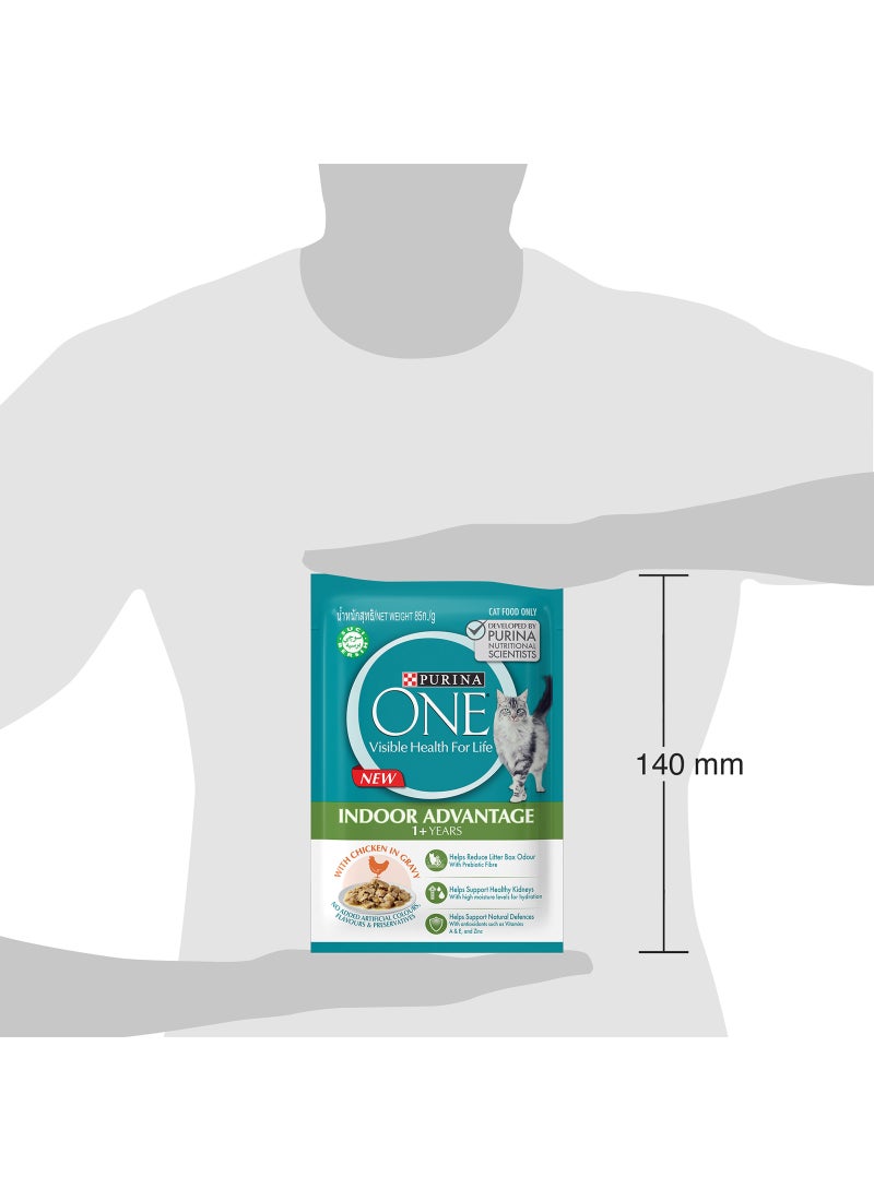 Purina ONE Adult Indoor Chicken Pouch 70g - Image 5