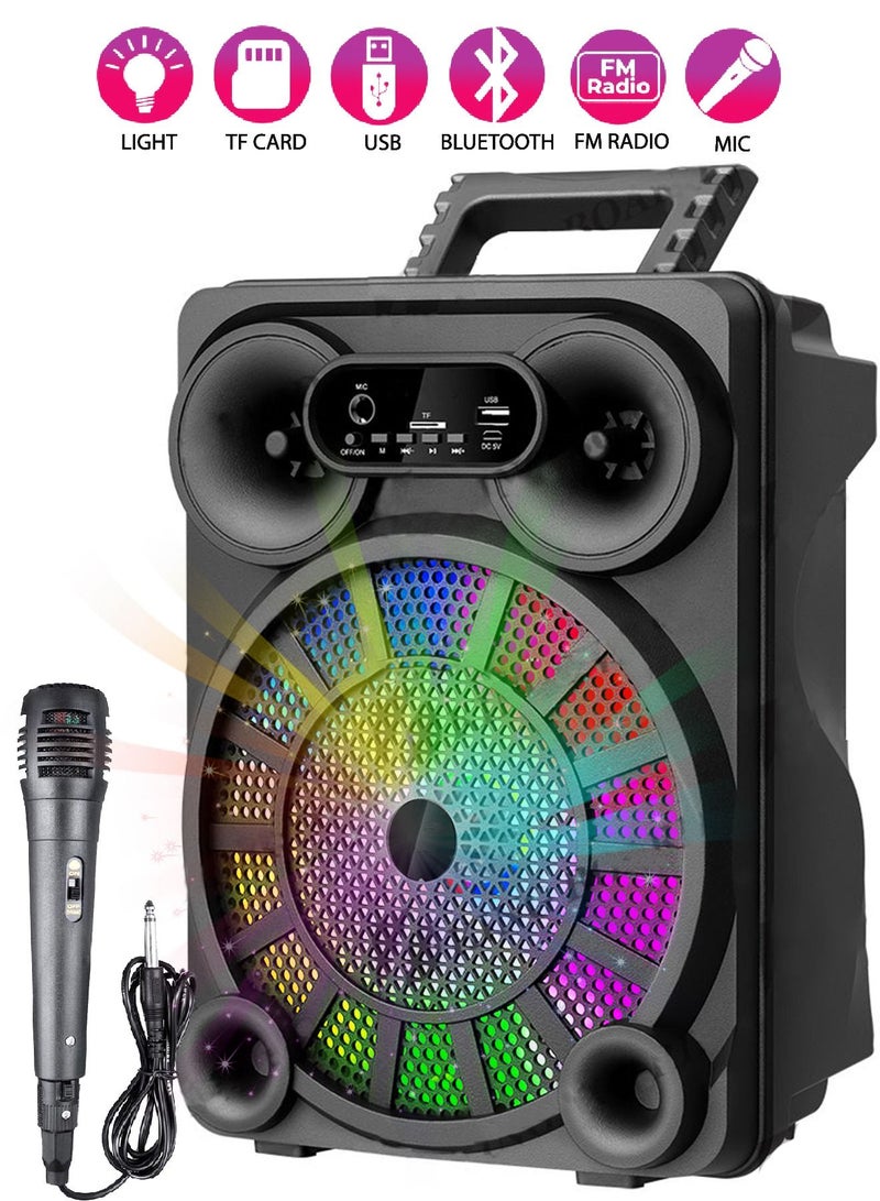 قريت نايس مكبر صوت لاسلكي يعمل بتقنية البلوتوث يحتوي على راديو FM , مدخل ذاكرة TF ,مدخل USB , مدخل ميكروفون بطارية قابلة للشحن - Image 1