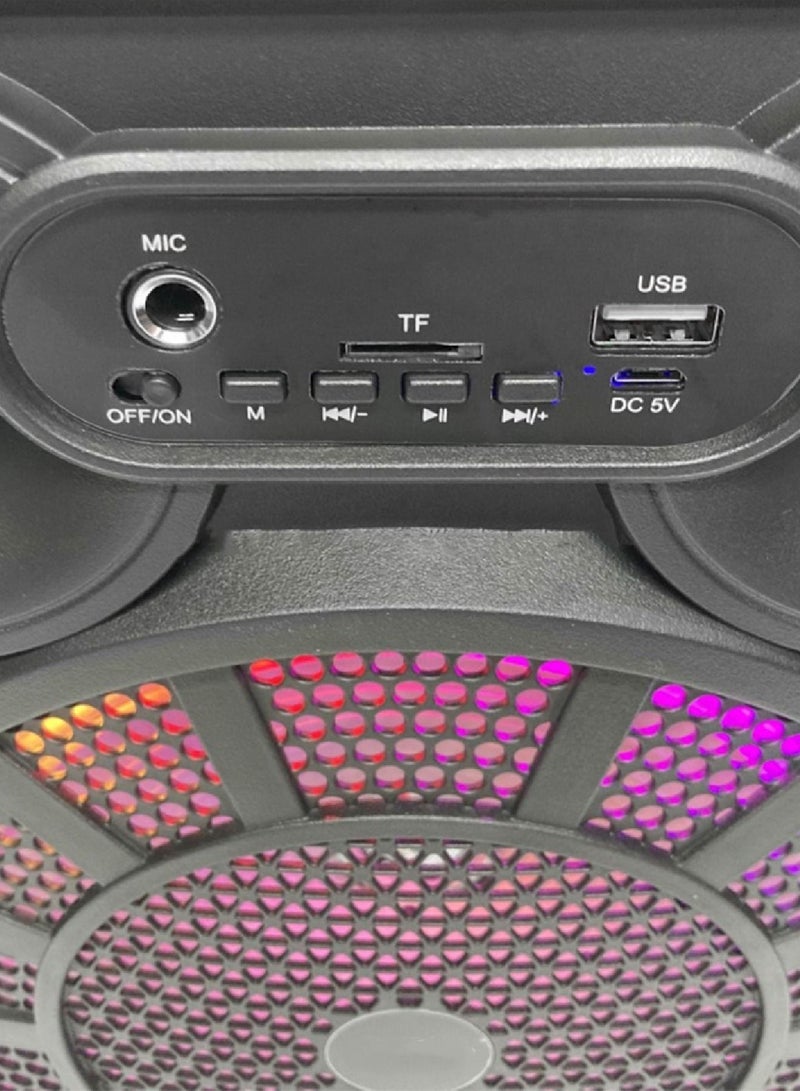 قريت نايس مكبر صوت لاسلكي يعمل بتقنية البلوتوث يحتوي على راديو FM , مدخل ذاكرة TF ,مدخل USB , مدخل ميكروفون بطارية قابلة للشحن - Image 5