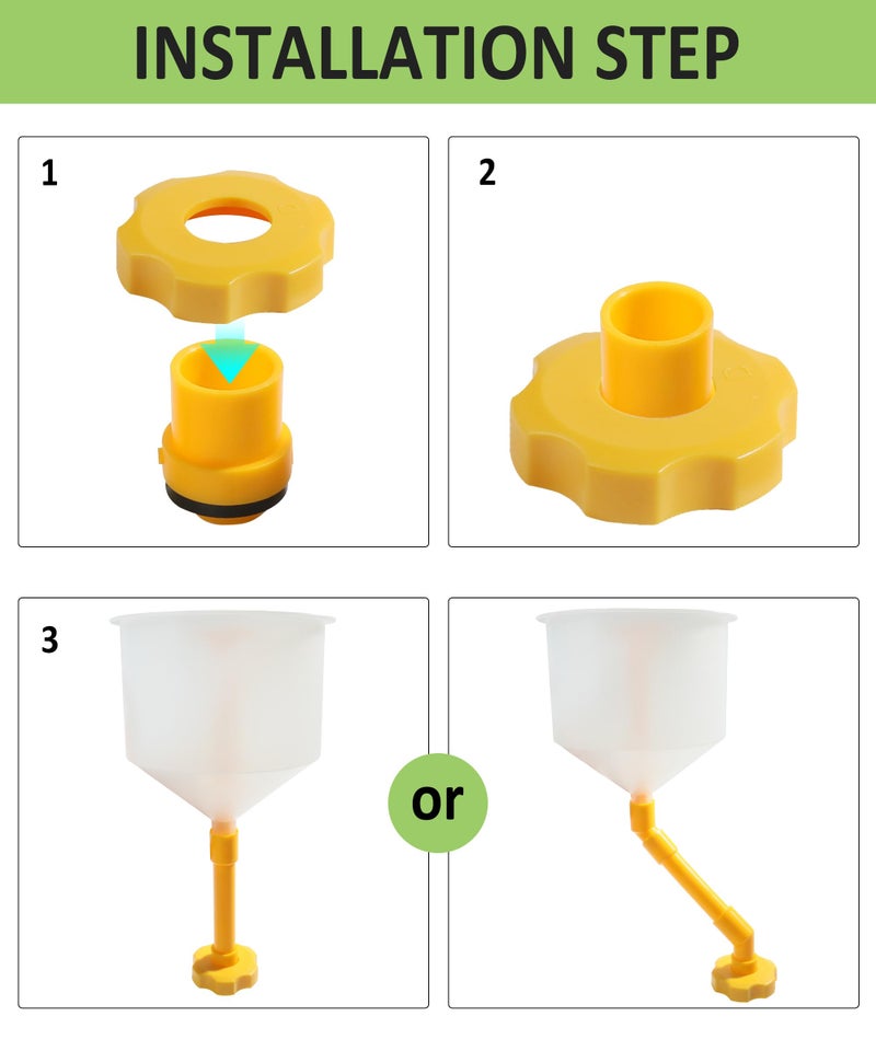 RACOONA Coolant Funnel Radiator Flush Kit - No Spill Car Accessories, Universal Vehicle Antifreeze Bleeder - Image 5