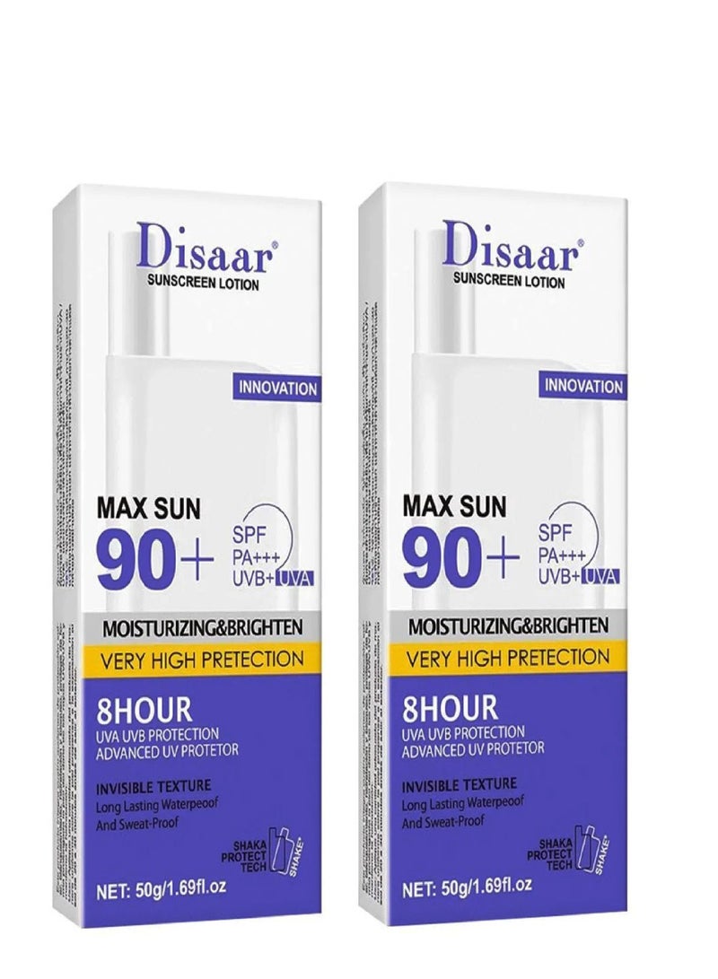 ديسار 2 قطعة من مرطب واقي  من الشمس ويوفر حماية عالية جدًا بعامل حماية من الشمس SPF 90  و 50  جرام - Image 1