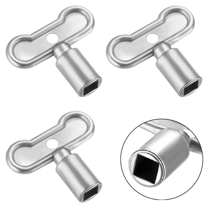 Enhon 516 in Sillcock Water Key Compatible with Danco 80132 Water Spigot Key Square Stem Outdoor Faucet Handle Fits 8x8mm Square Broach Shut Off Valve SilverStandard Length