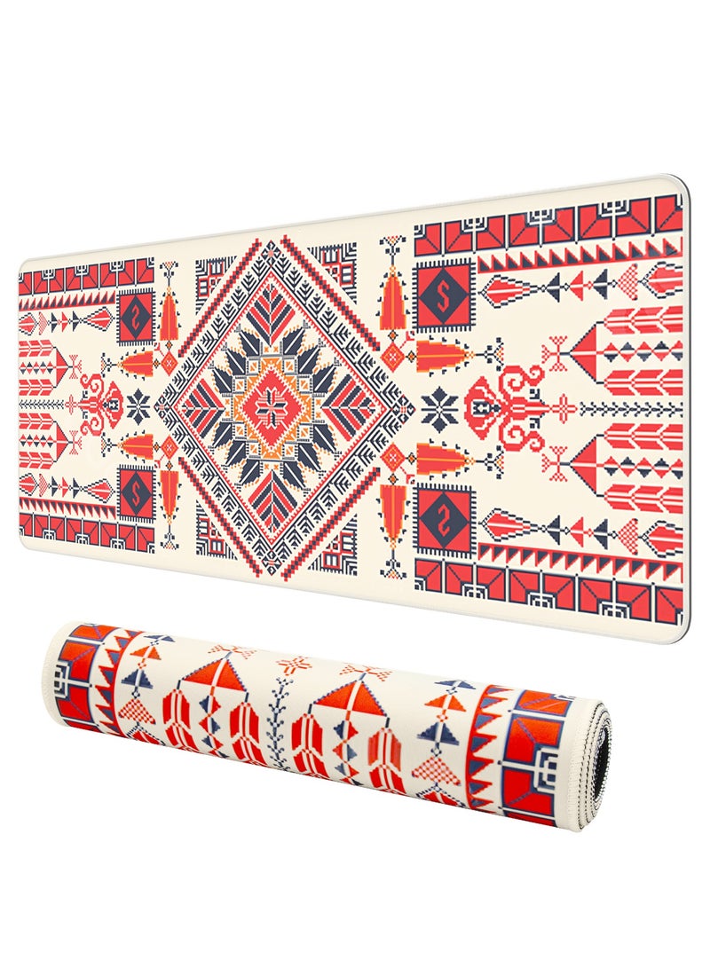 عام Mouse Pad, (90 x 40cm) Extended Large Mouse Mat Desk Pad, Stitched Edges Mousepad, Desk Mat Gaming Mat Non-Slip Rubber Base, XL Gaming Mouse Pad for Office  Home - Image 1