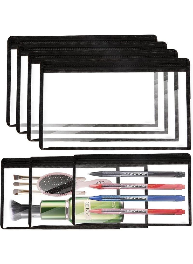 INSIME INSIME Small Plastic Pouch with Zipper Transparent Pouches for Stationary Jewellery Makeup Items Clear Pouch with Zipper Transparent Pouches for Jewellery  - Image 1