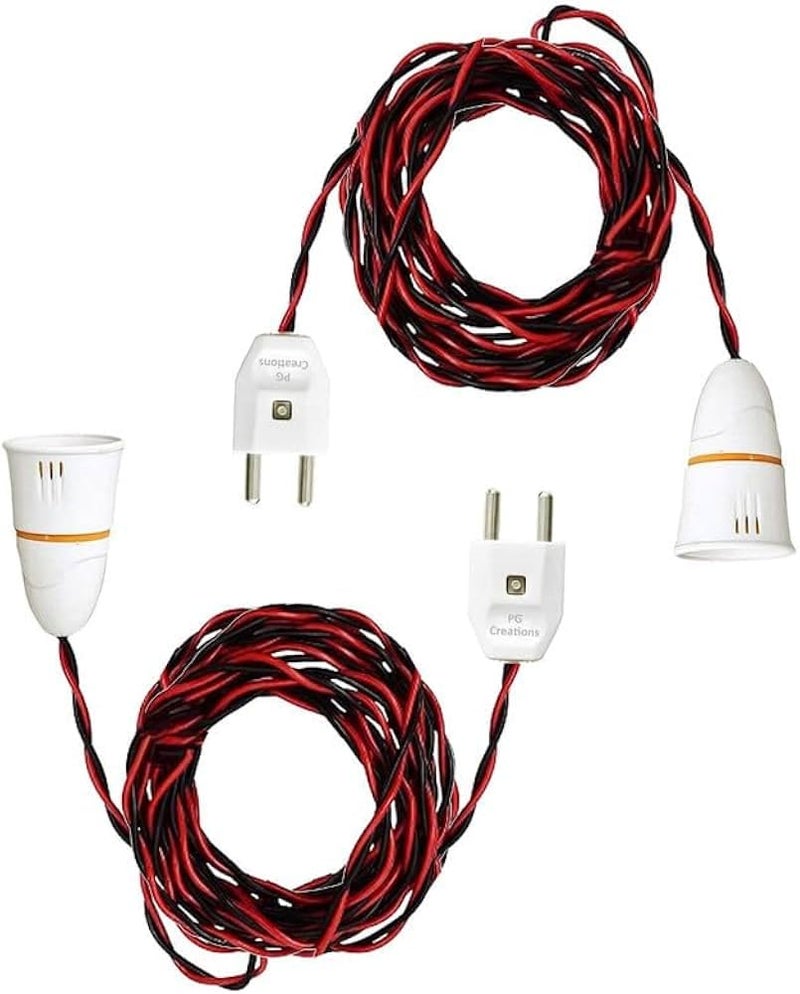 SEER SEER Bulb Holder with Wire and 2 Pin Plug with light socket 2meter wire  - Image 3