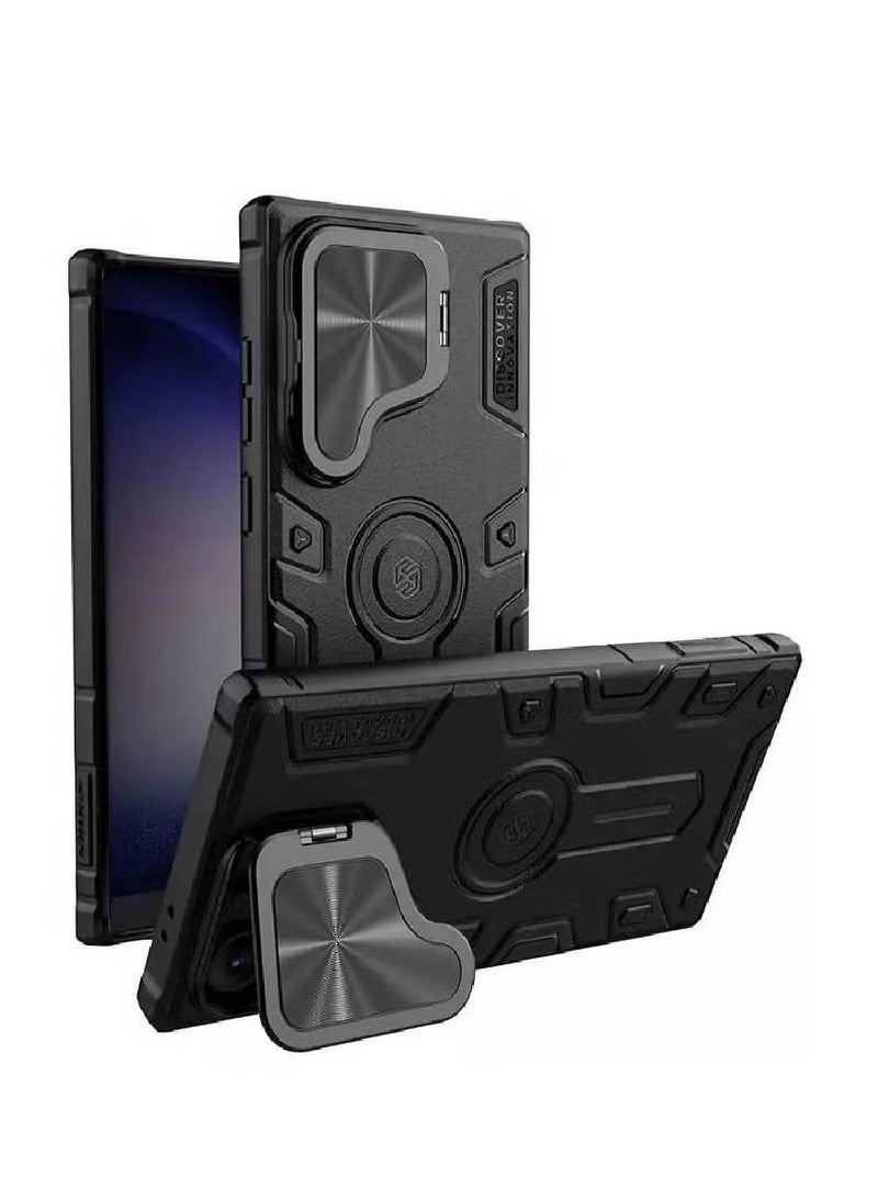 GENNEXT Protective Camshield Armor Prop Magnetic Camera Protection Cover Case For Samsung Galaxy S24 Ultra Black - Image 1