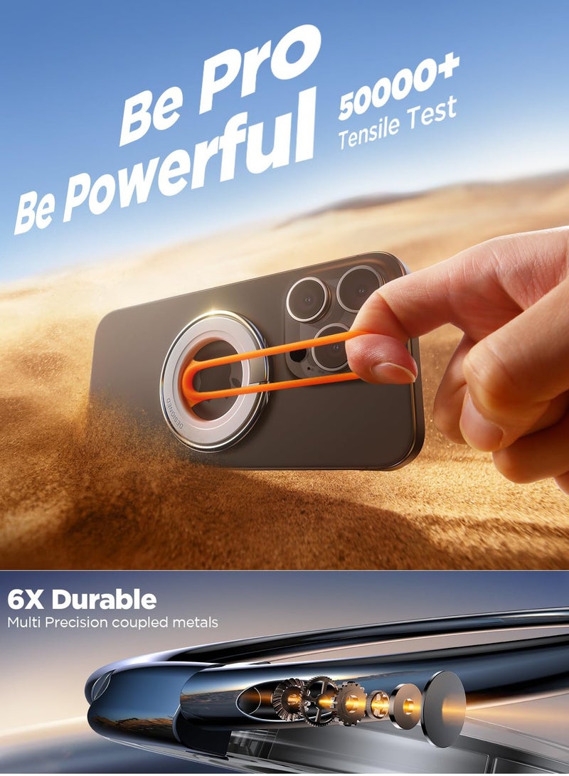 SYOSI Durable Silicone Ring Mag safe Phone Grip Holder Kickstand Magnetic Phone Ring Holder Stand Compatible with Wireless Charging for iPhone 15 14 13 12 Pro Max Plus and Other All Smartphones - Image 4