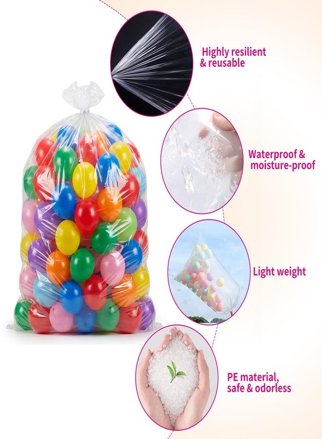 مجموعة من 3 أكياس بالونات كبيرة جدًا من Zplontya للنقل - 98.4 × 59 بوصة، أكياس بلاستيكية شفافة قابلة لإعادة الاستخدام لتخزين البالونات، وتخزين شجرة عيد الميلاد، ولوازم الحفلات، والمزيد - Image 3