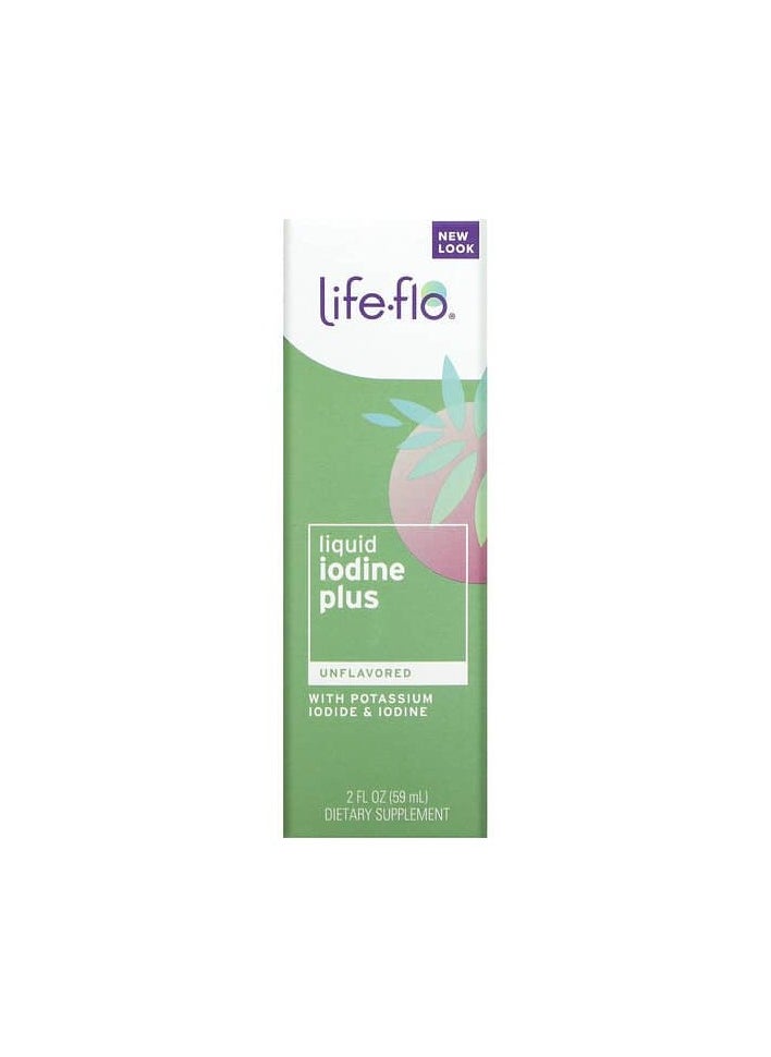 Life-flo Liquid Iodine Plus, With Potassium Iodide & Iodine, Unflavored, 2 fl oz (59 ml) 