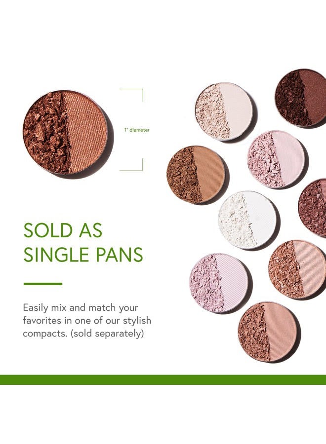 Narrative Cosmetics بودرة مضغوطة ظلال عيون فردية إعادة تعبئة، بورسلين، وردي فاتح غير لامع، طويل الأمد، مقاوم للتجاعيد، لون معدني مع نباتات، 1.2 جرام - Image 4