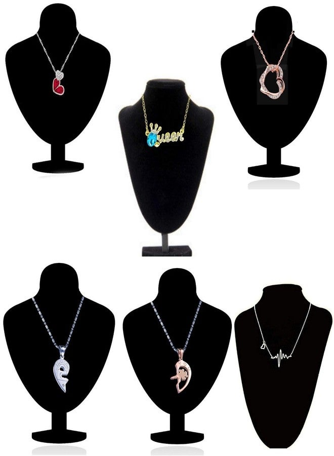 Okos Valentine Special Imitation Mix Plating Jewellery Combo Of 5 Stylish Designer Pendant Necklace Embellished With Multicolor Crystal Elements CO1000358 - Image 2